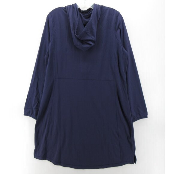 LL Bean Top Medium Sand Beach Hoodie SunSmart Cover Up UPF 50+ NEW - Picture 8 of 12